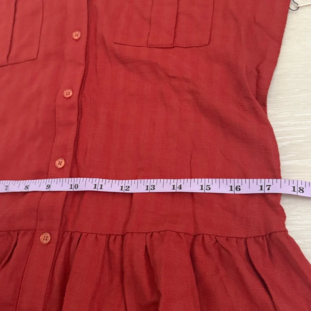 Caslon Women's High Low Red Orange Dress - Picture 6 of 10